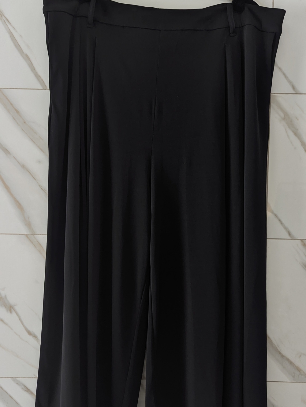 Calvin Klein Black Wide-Leg Flowy Jumpsuit Pants